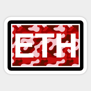 Ethereum Red Camo Inside Sticker
